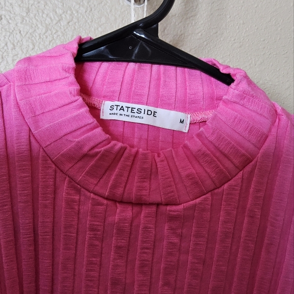 Stateside Pink Sleeveless Ribbed Top - Picture 2 of 3